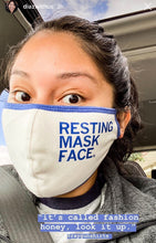 Load image into Gallery viewer, Fabric Face Mask: Resting Mask Face