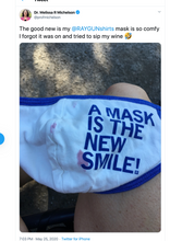 Load image into Gallery viewer, Fabric Face Mask: A Mask Is The New Smile