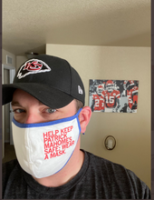 Load image into Gallery viewer, Fabric Face Mask: Keep Patrick Mahomes Safe