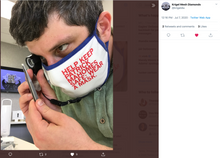 Load image into Gallery viewer, Fabric Face Mask: Keep Patrick Mahomes Safe