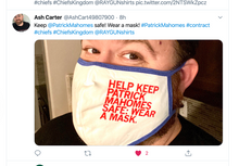 Load image into Gallery viewer, Fabric Face Mask: Keep Patrick Mahomes Safe