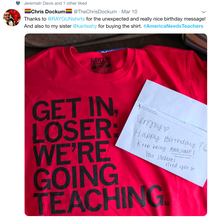 Load image into Gallery viewer, Get In Loser We're Going Teaching Greeting Card
