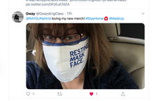 Load image into Gallery viewer, Fabric Face Mask: Resting Mask Face
