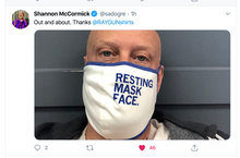 Load image into Gallery viewer, Fabric Face Mask: Resting Mask Face
