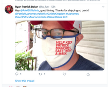 Load image into Gallery viewer, Fabric Face Mask: Keep Patrick Mahomes Safe
