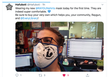 Load image into Gallery viewer, Fabric Face Mask: : My Mask Protects My Community - Library
