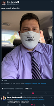 Load image into Gallery viewer, Ear Loop Fabric Face Mask: America Needs Journalists
