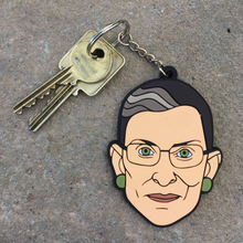 Load image into Gallery viewer, Dissent Pins: Ruth Bader Ginsburg Keychain
